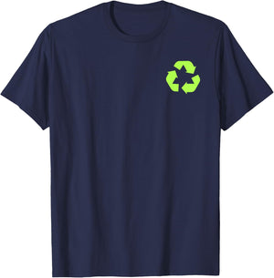 Recycles Earth Environmental Sustainability Recycling Day T-Shirt - T-Shirt | Navy