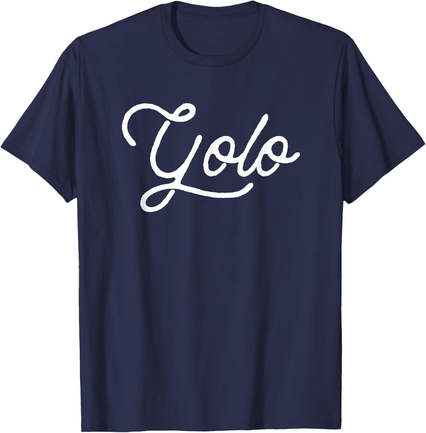 YOLO - You Only Live Once Handwritten T-Shirt - T-Shirt | Navy