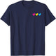 Subtle Pansexual Hearts Clothes Pan Pride Ally Merch Stuff T-Shirt - T-Shirt | Navy