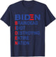 Anti Biden, Braindead Idiot Destroying Entire Nation T-Shirt - T-Shirt | Navy