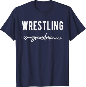 Wrestling Grandma Funny Grandmother Wrestling Lovers Gift T-Shirt - T-Shirt | Navy