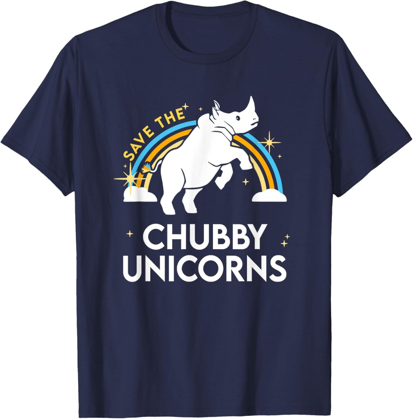Save The Chubby Unicorns T-Shirt - T-Shirt | Navy