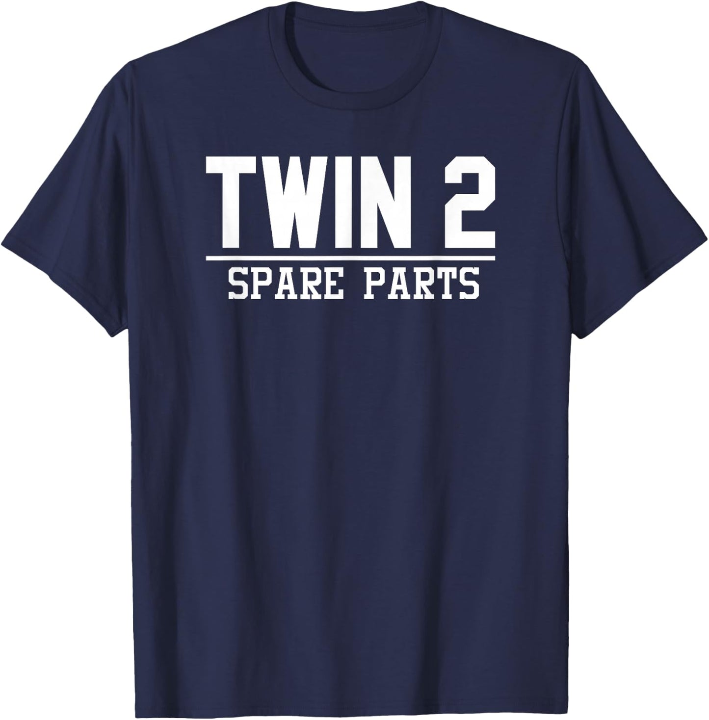 ORIGINAL + SPARE PARTS funny identical twins matching T-Shirt - T-Shirt | Navy