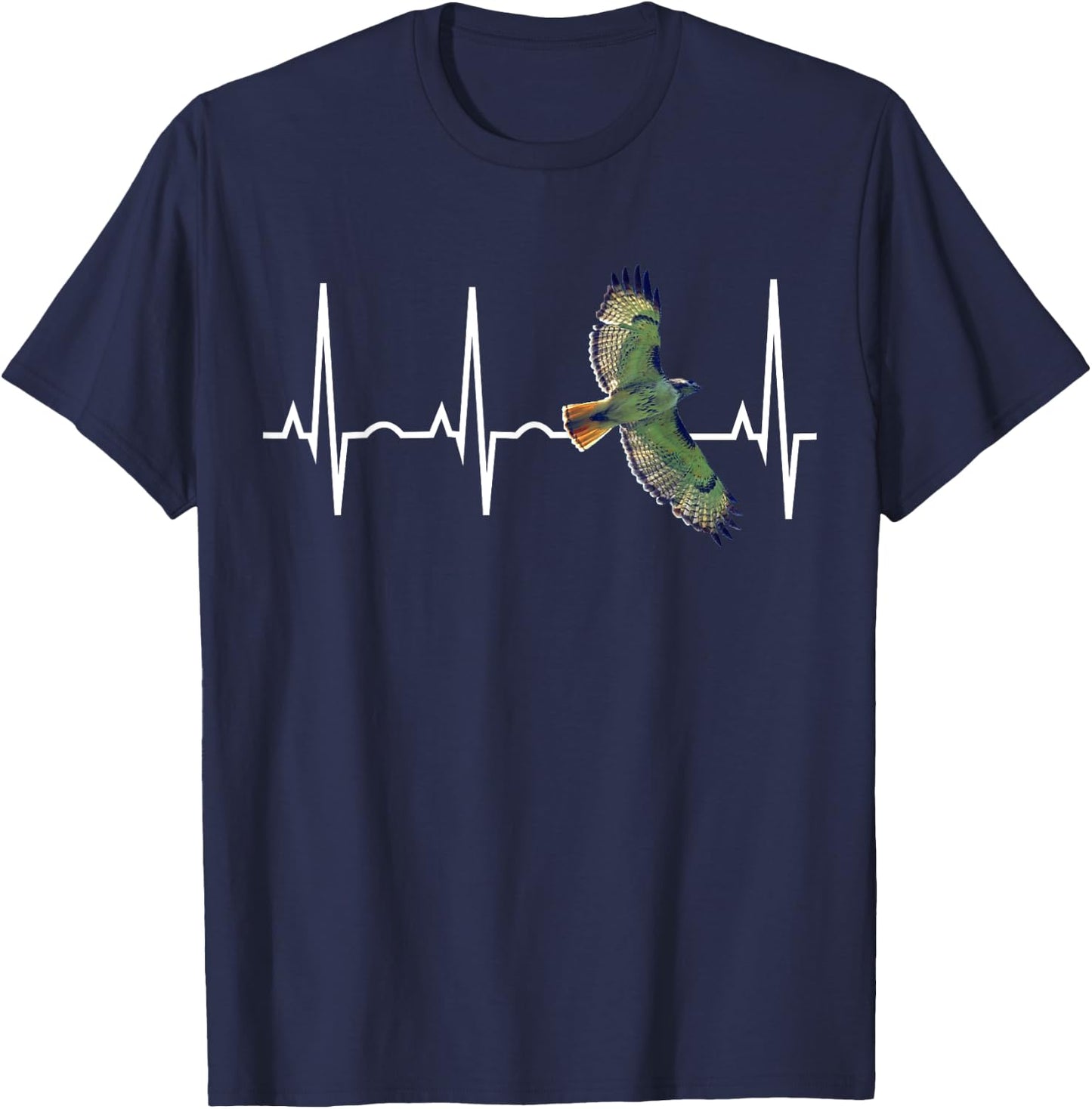 Red Tail Hawk Heartbeat - Best Buteo T-Shirt - T-Shirt | Navy