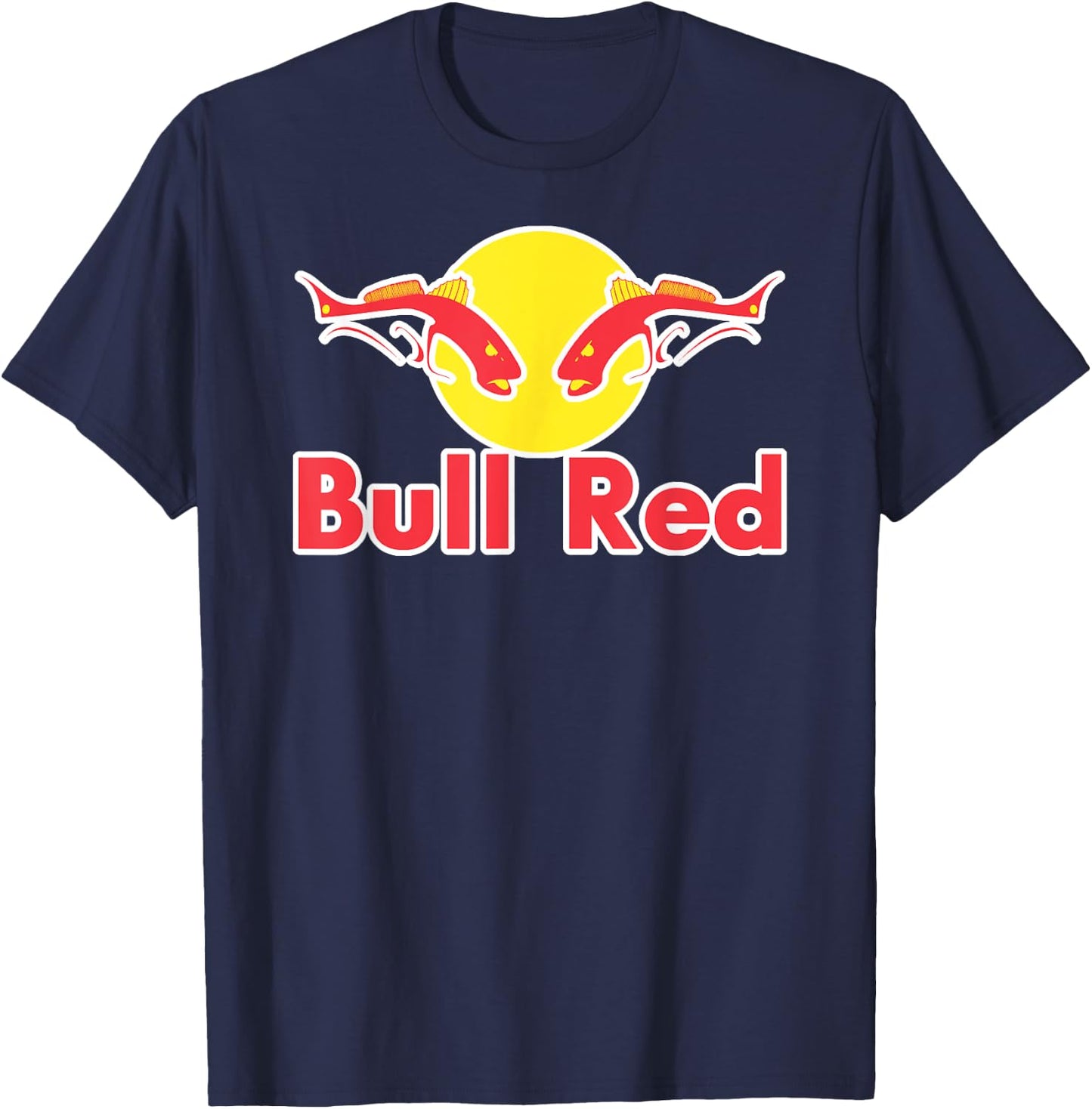 Bull Redfish Saltwater Pole Breakers T-Shirt - T-Shirt | Navy