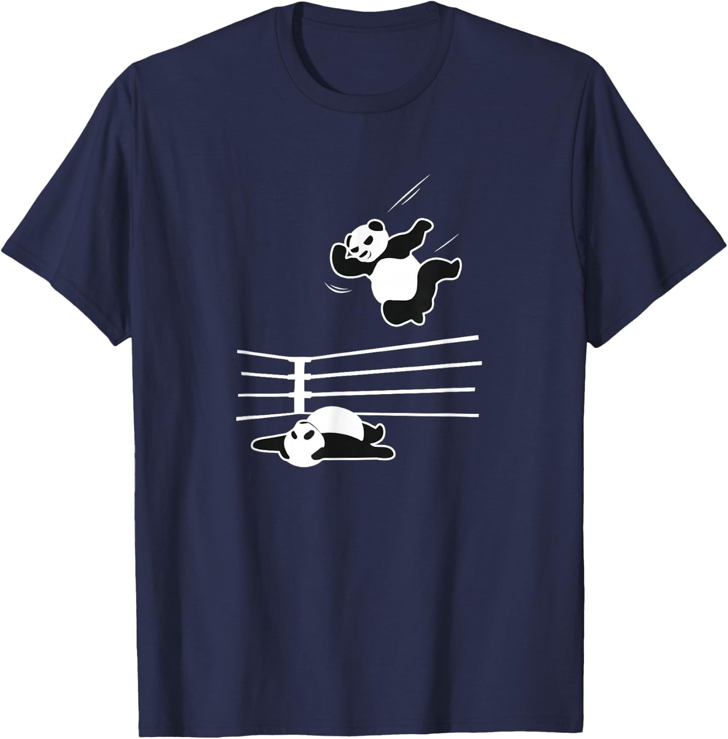 Panda Bear Wrestler Wrestling Grappling T-Shirt - T-Shirt | Navy