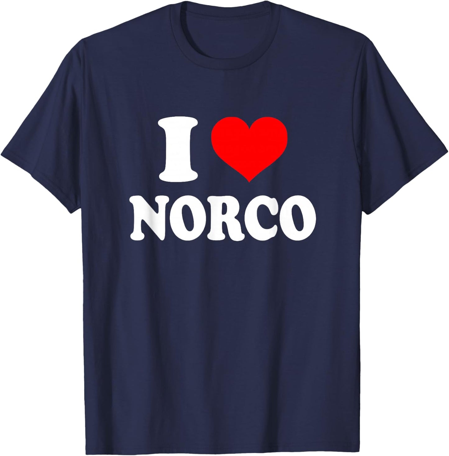 I Love Norco T-Shirt - T-Shirt | Navy