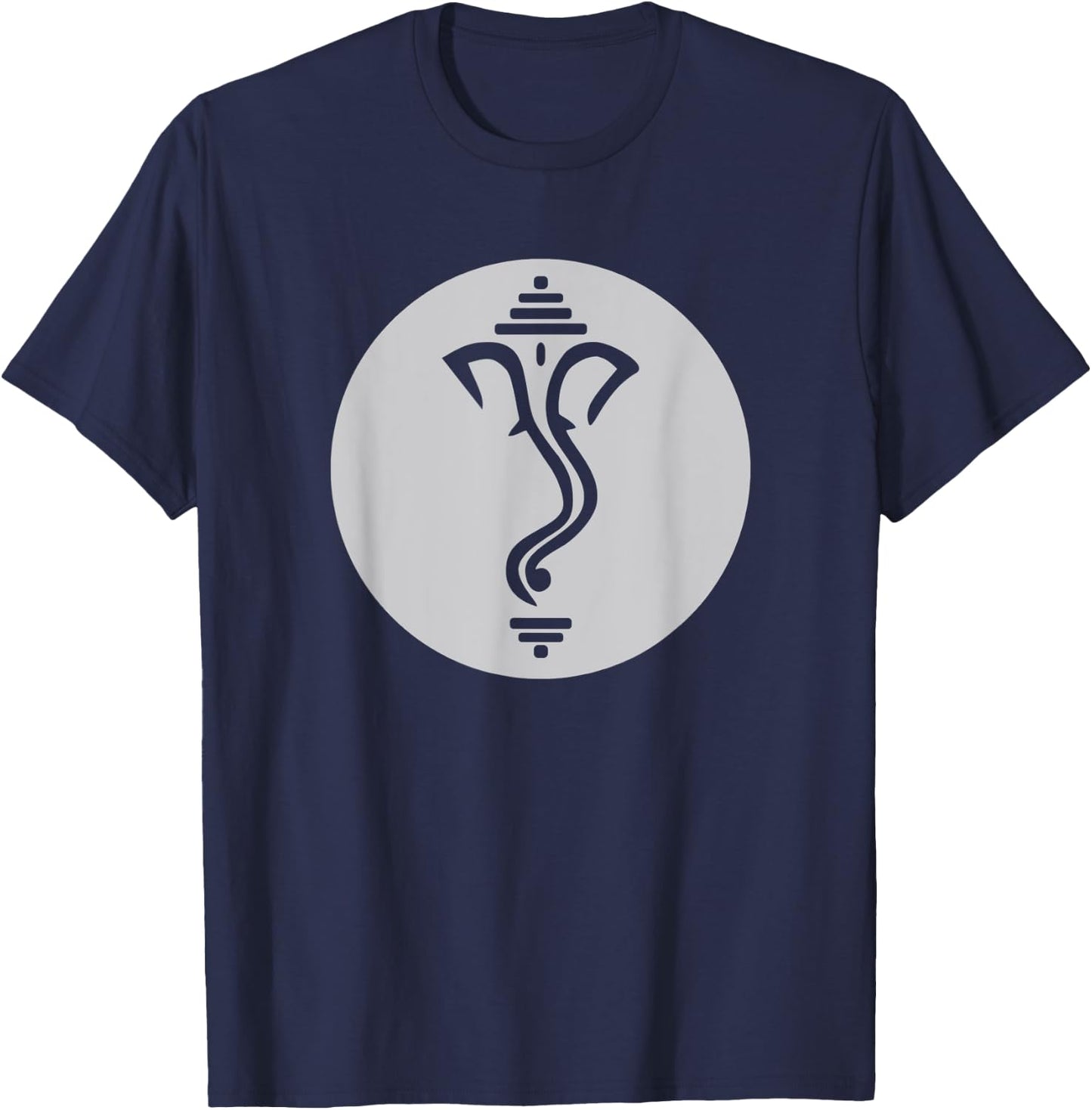 Symbol Ganesha Meditation Spiritual India Yoga T-Shirt - T-Shirt | Navy