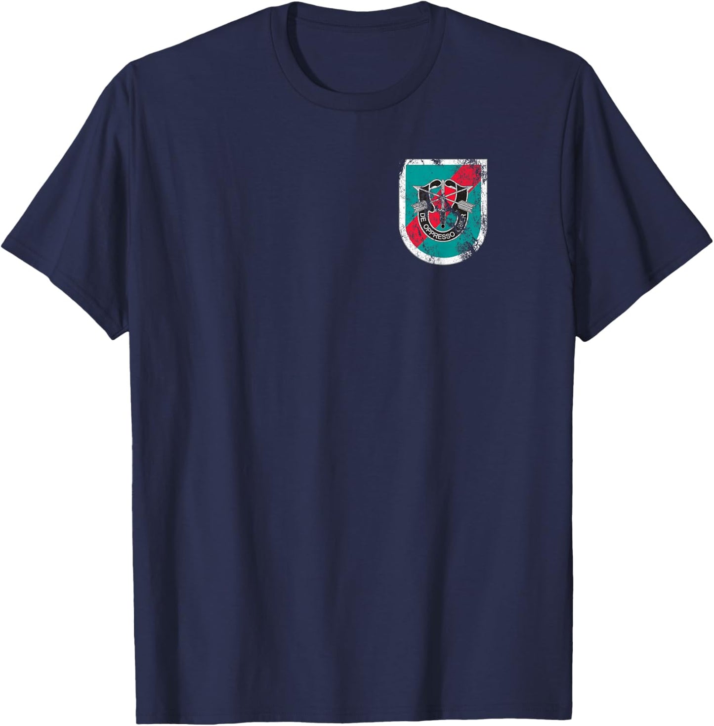 US 20th Special Forces Group (SFG) Distressed Worn Look T-Shirt - T-Shirt | Navy