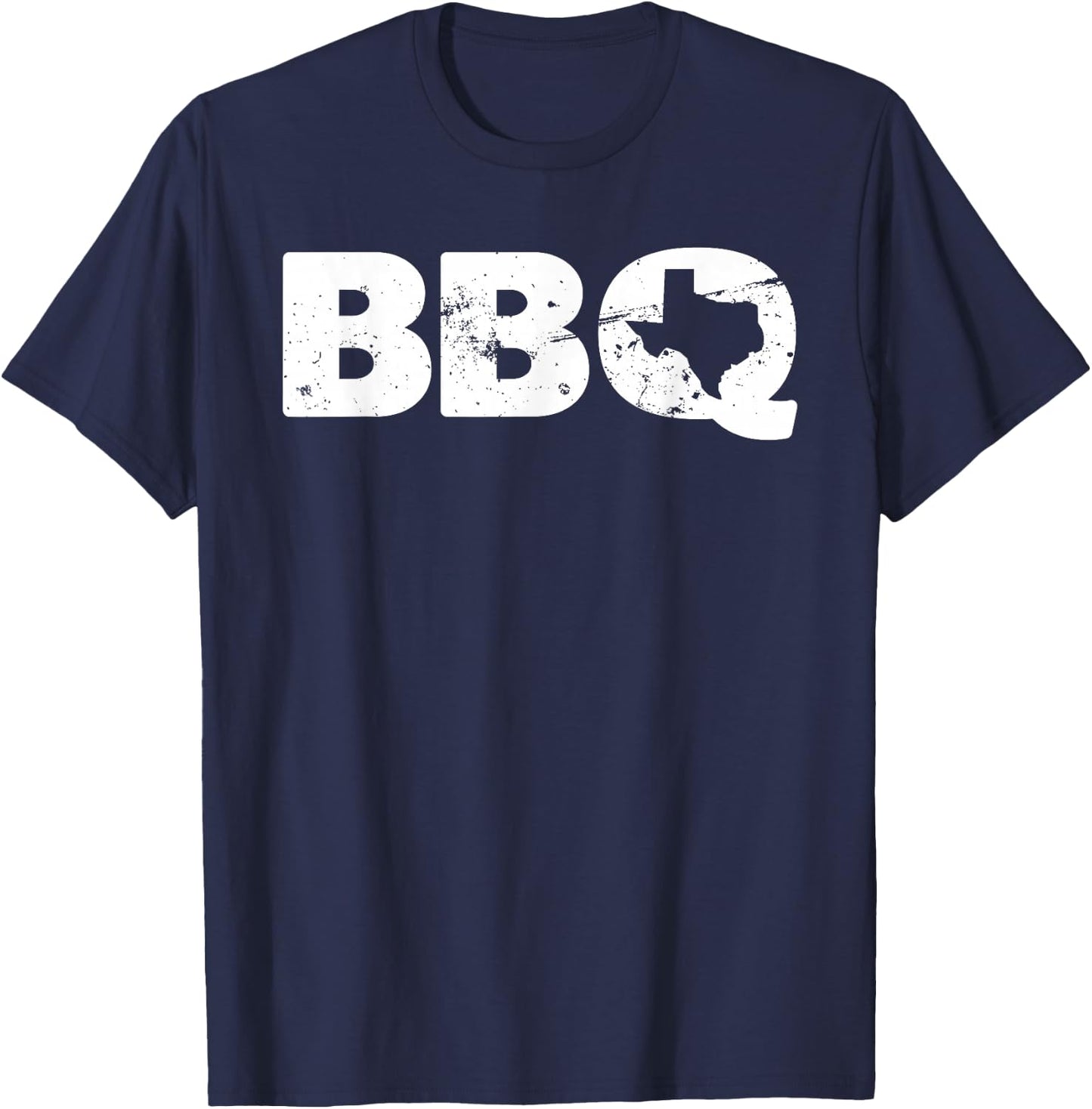 Texas BBQ novelty Texas barbecue and map vintage BBQ T-Shirt - T-Shirt | Navy