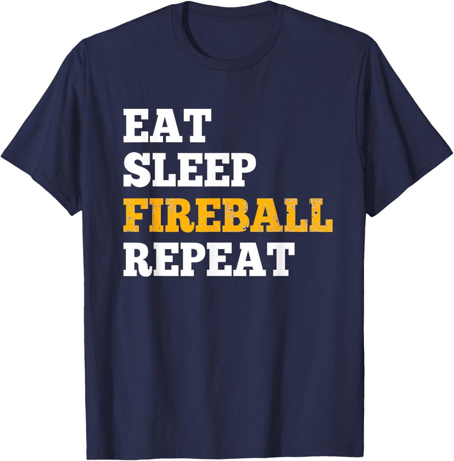 Eat Sleep Fireball Repeat - Shirt for RPG Gamers T-Shirt - T-Shirt | Navy