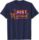 Lesbian Just Married LGBT Wedding Same Sex Marriage T-Shirt - T-Shirt | Navy