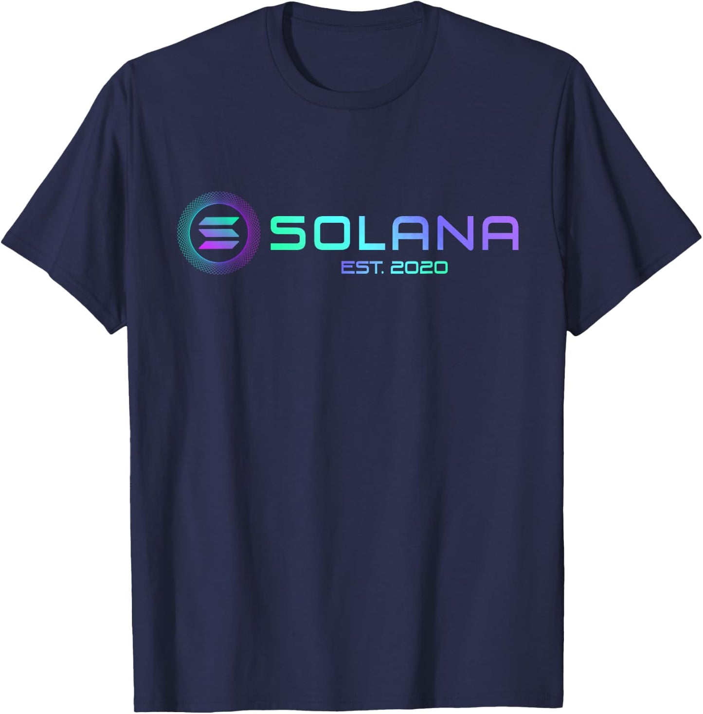 Solana SOL Coin Crypto Logo Blockchain | Solana T-Shirt - T-Shirt | Navy