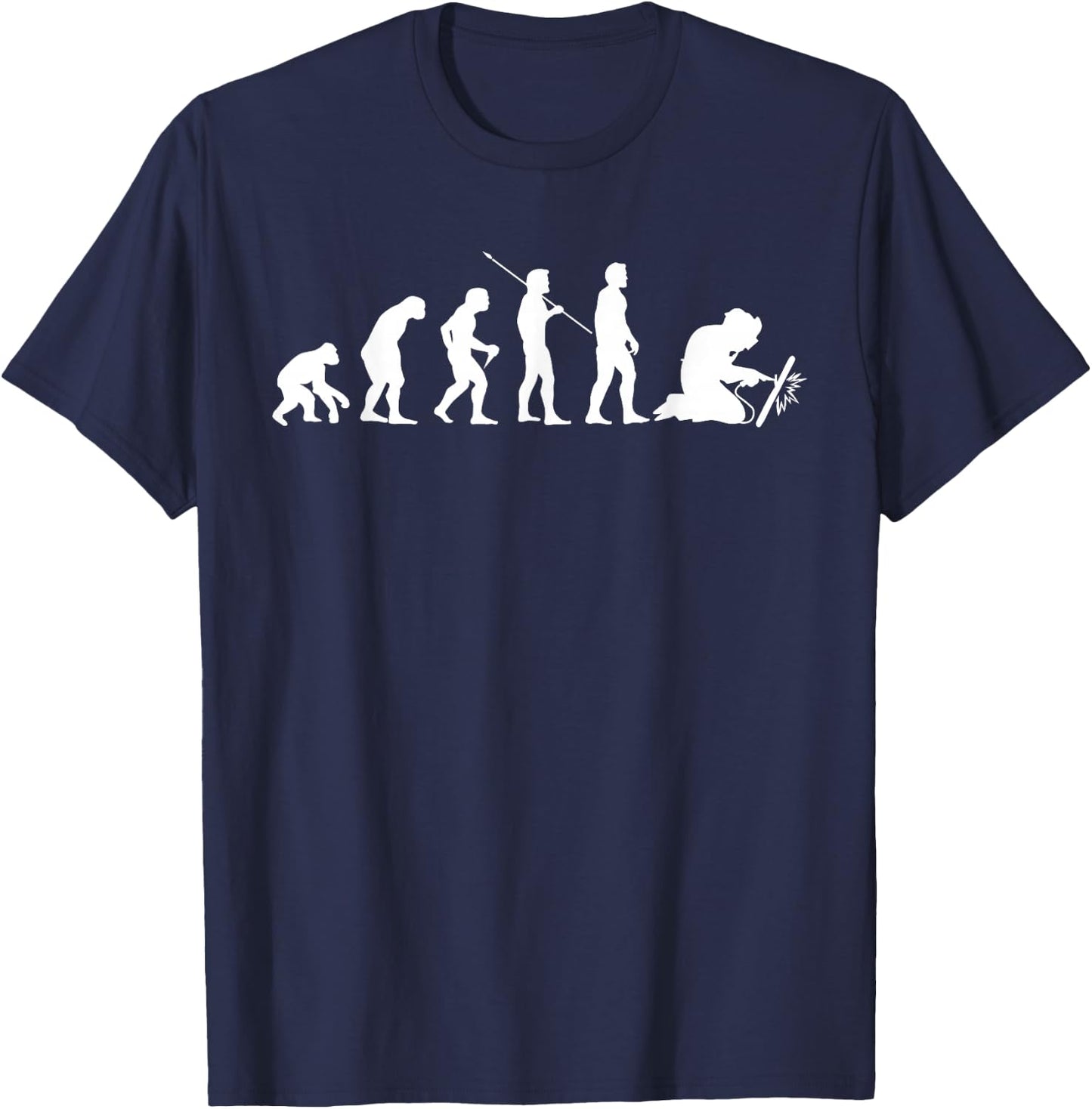 Welder Evolution Craftsman Welding Profession Gift T-Shirt - T-Shirt | Navy