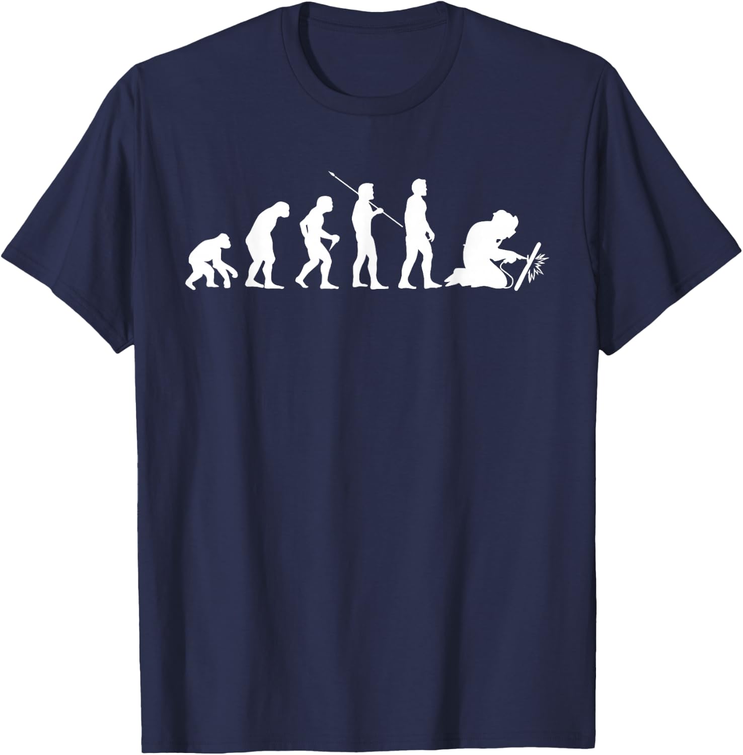 Welder Evolution Craftsman Welding Profession Gift T-Shirt - T-Shirt | Navy