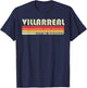 VILLARREAL Surname Funny Retro Vintage 90s Birthday Reunion T-Shirt - T-Shirt | Navy