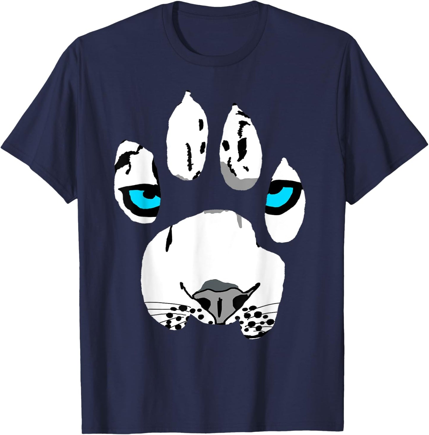 Snow Leopard Paw Claws Wildcat Feline Big Cat Tiger Women Kids T-Shirt - T-Shirt | Navy