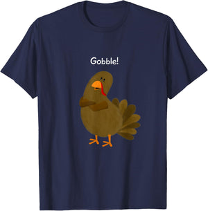 Turkey - Gobble Gobble T-Shirt - T-Shirt | Navy