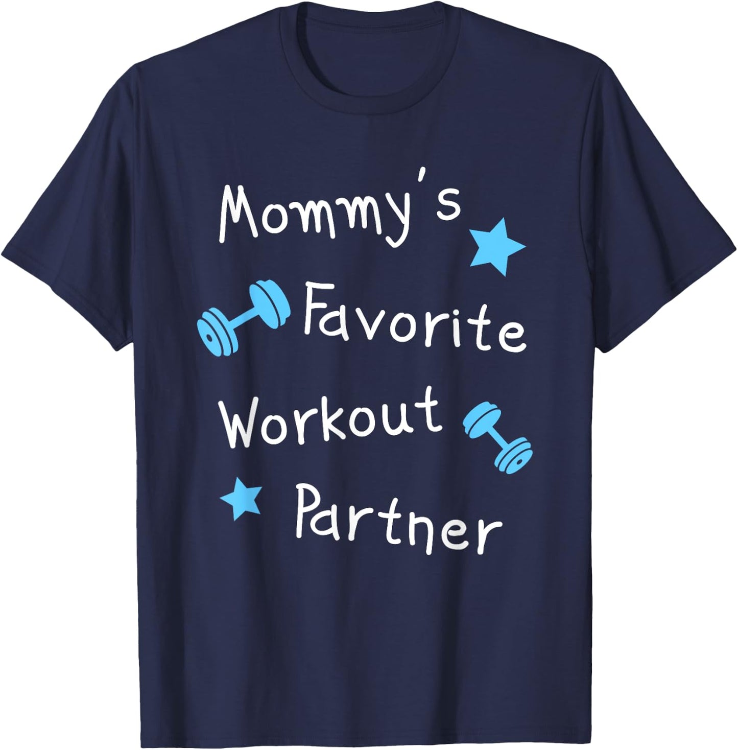 Mommy's Favorite Workout Partner – Kids Cute Fitness (Boys) T-Shirt - T-Shirt | Navy