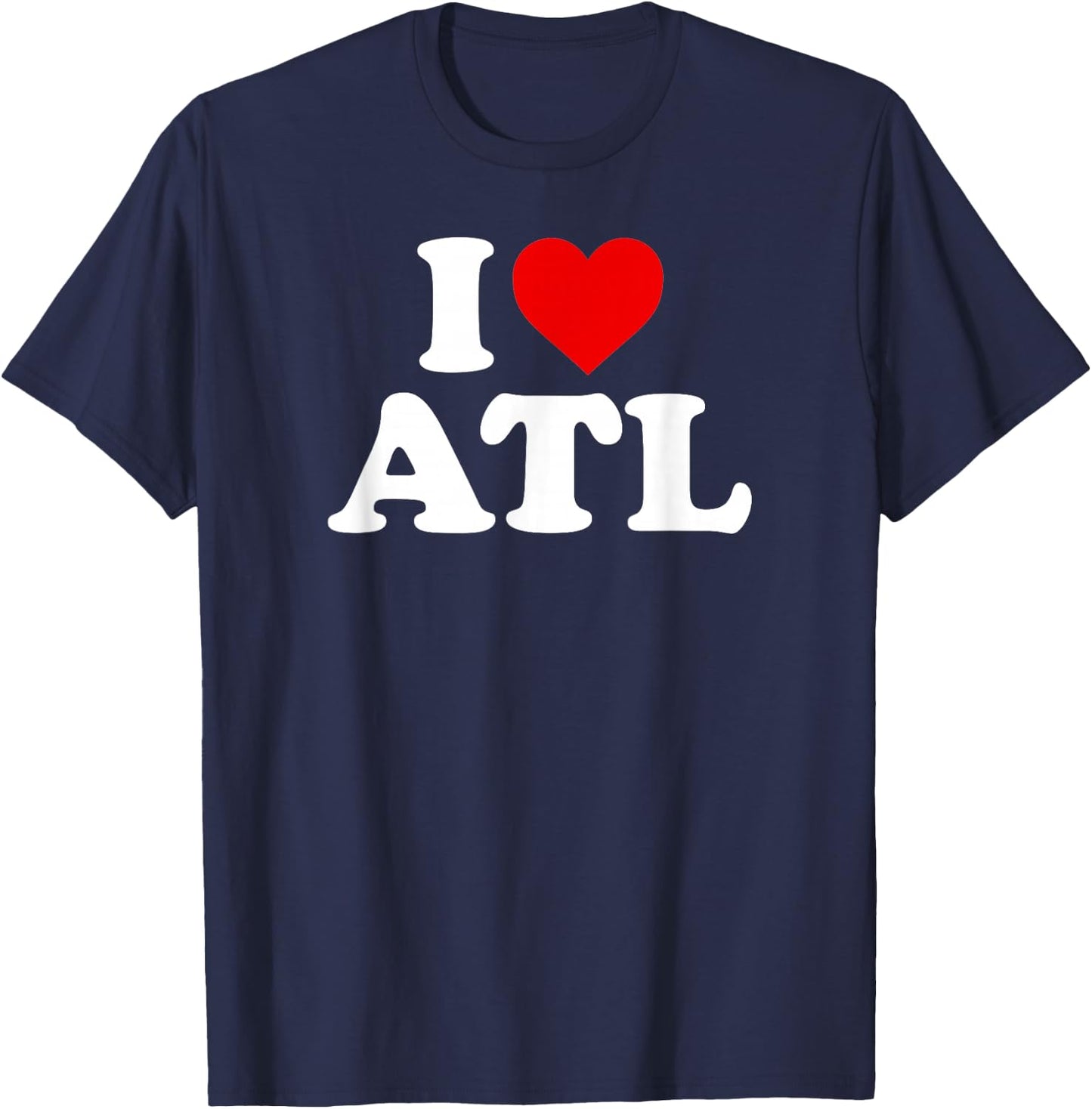 I Love Atlanta ATL - Heart T-Shirt - T-Shirt | Navy