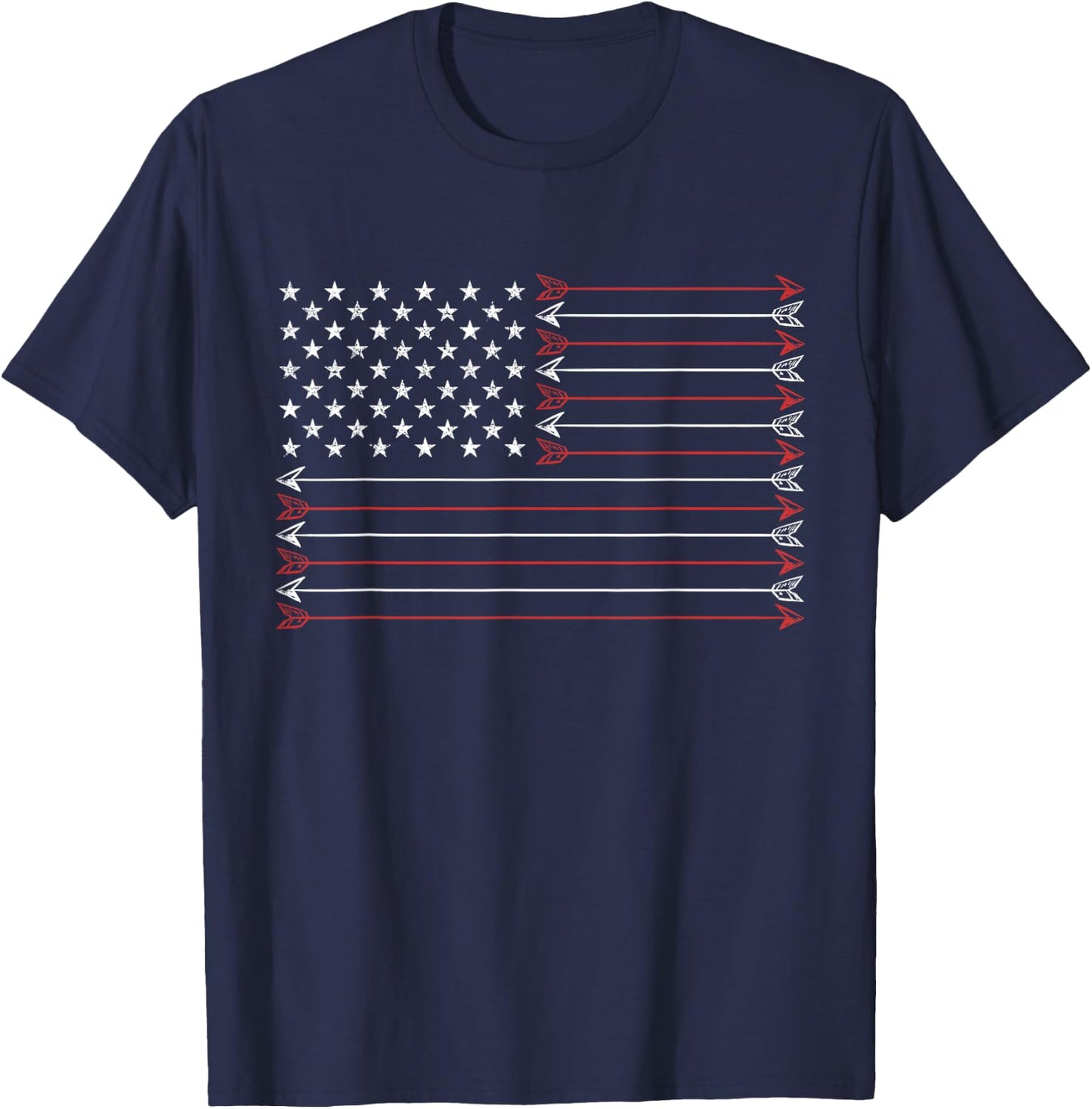 American Flag Arrows Bow Hunting Archery Gift Kids Men T-Shirt - T-Shirt | Navy