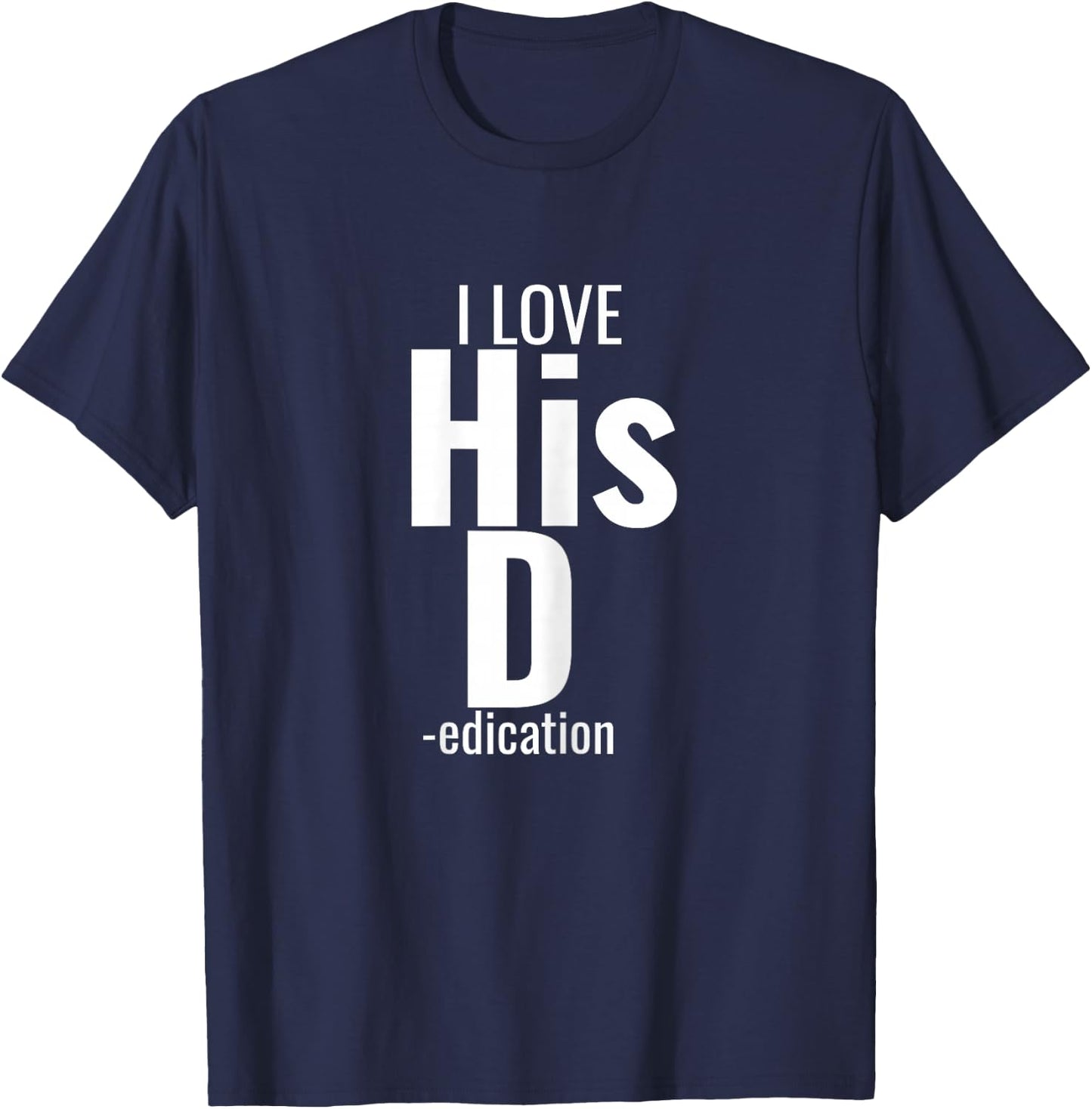 I Love His D- Love Her P- Funny Matching Couples T-Shirt - T-Shirt | Navy