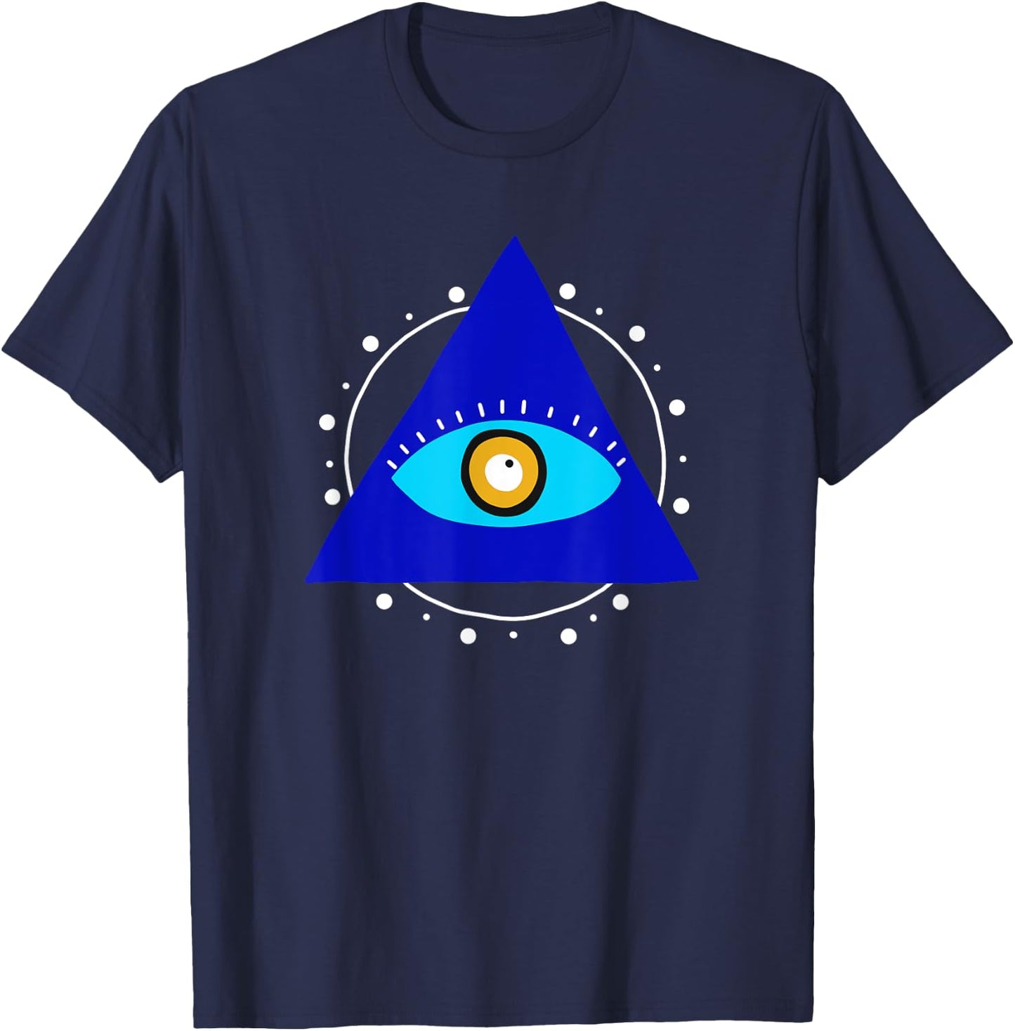 Evil Eye Curse Protection Seeing Eye Nazar Mati Evil Eye T-Shirt - T-Shirt | Navy