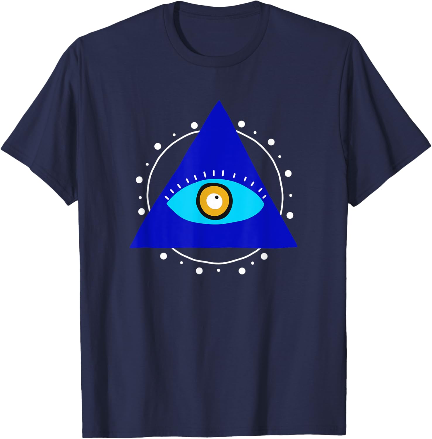 Evil Eye Curse Protection Seeing Eye Nazar Mati Evil Eye T-Shirt - T-Shirt | Navy