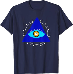 Evil Eye Curse Protection Seeing Eye Nazar Mati Evil Eye T-Shirt - T-Shirt | Navy