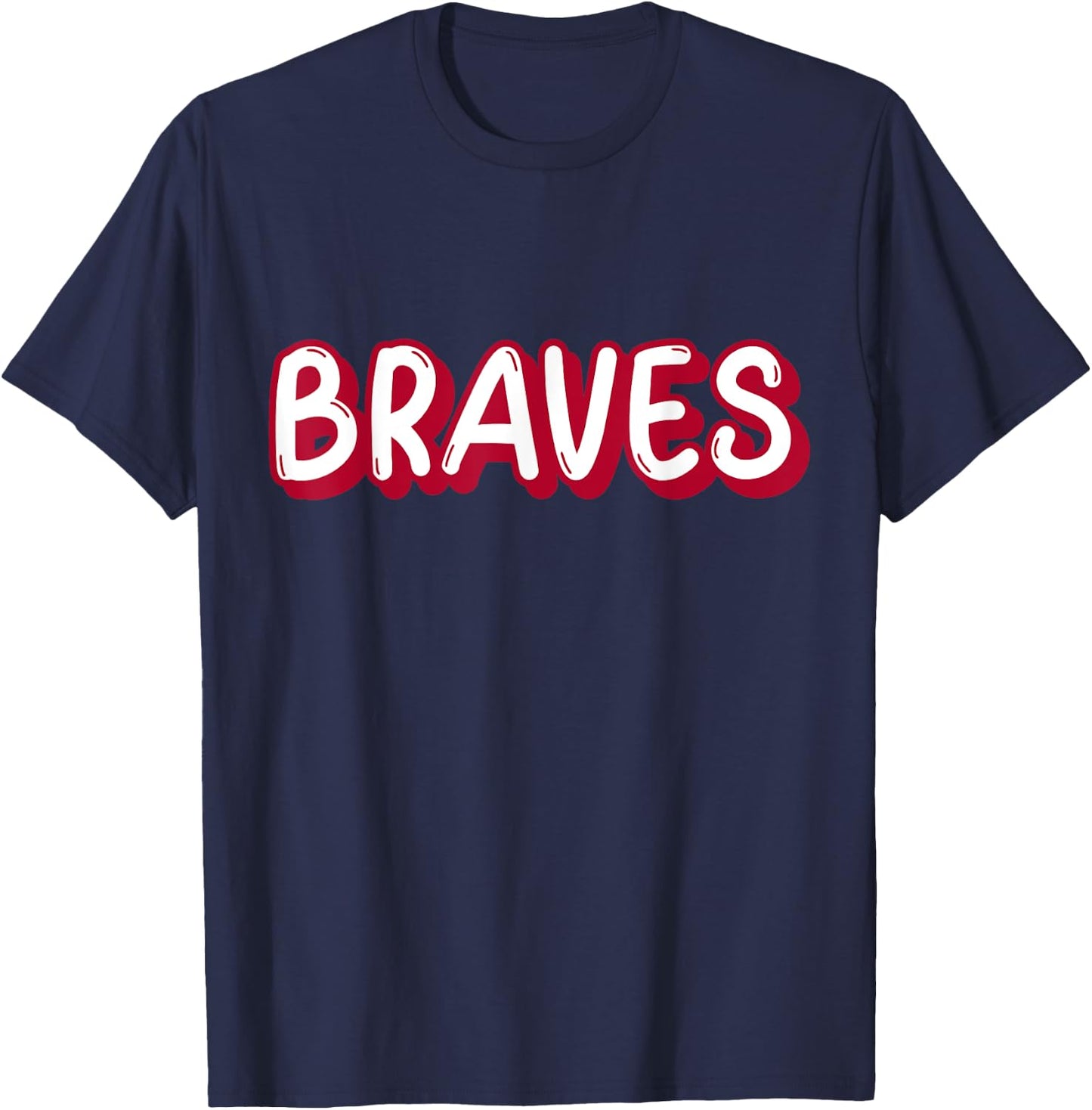 Vintage Braves Shirt Retro Throwback T-Shirt - T-Shirt | Navy