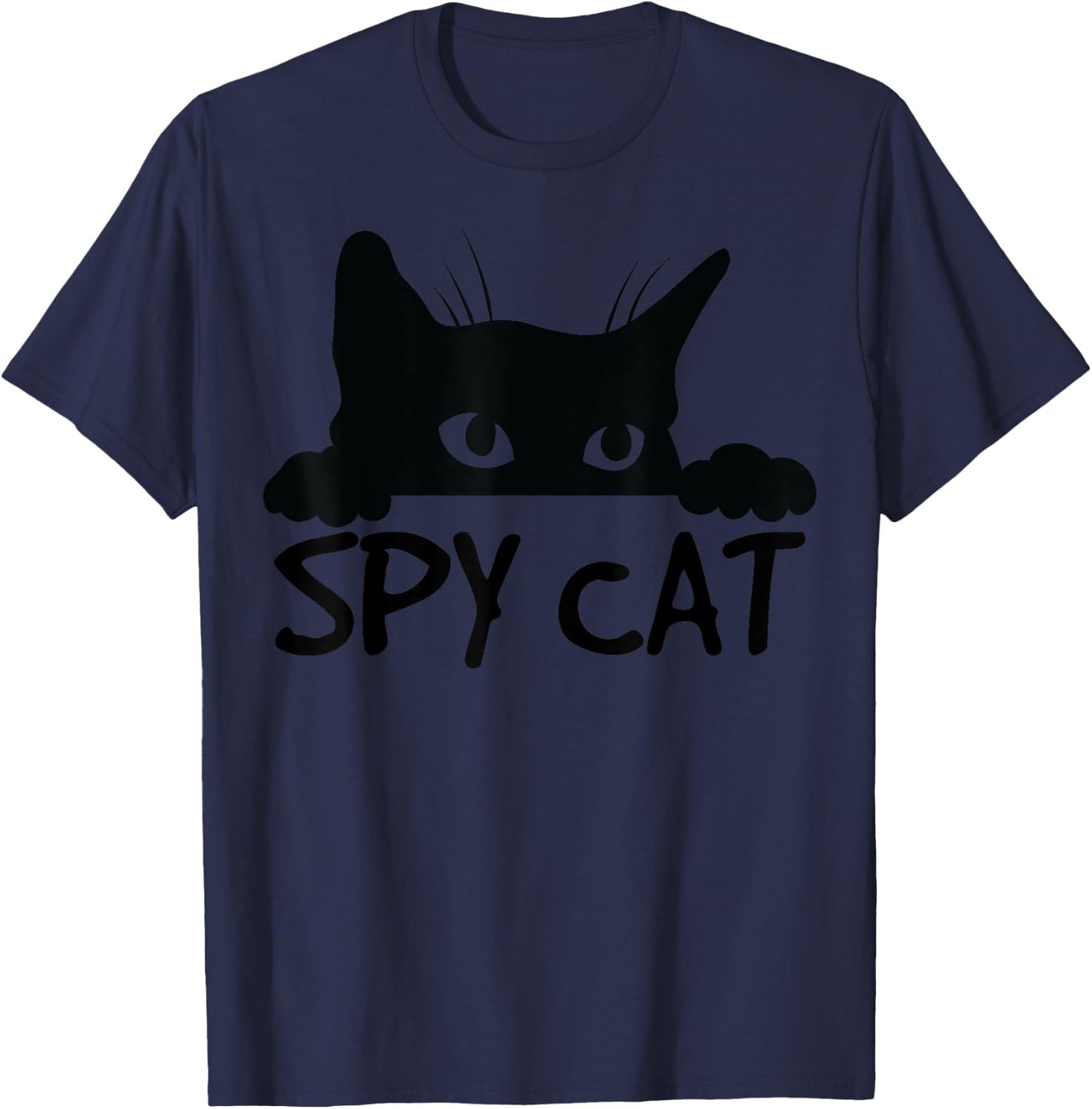 Spy Cat Cute Cat Lover Cat Mom Cat Lady Funny Cat T-Shirt - T-Shirt | Navy