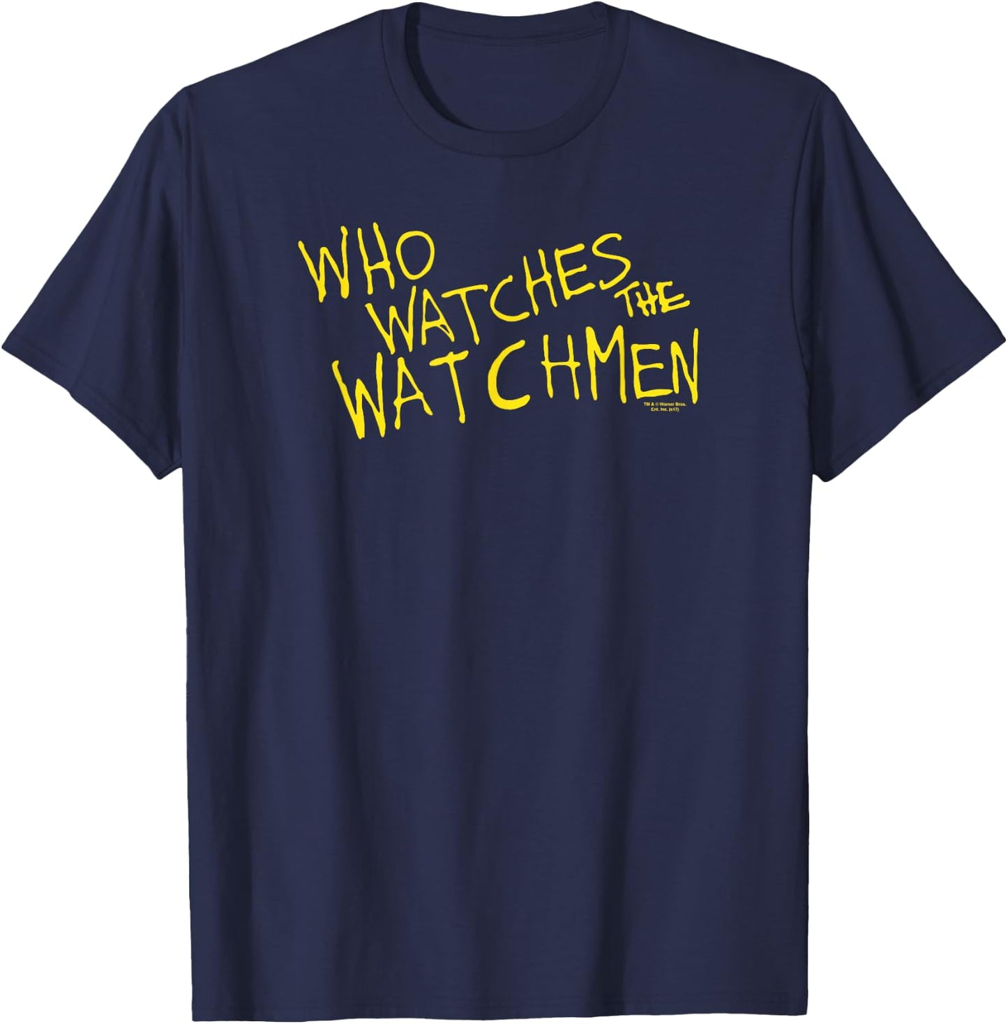 DC Comics Watchmen Who Watches Adult , Black, Small T-Shirt - T-Shirt | Navy