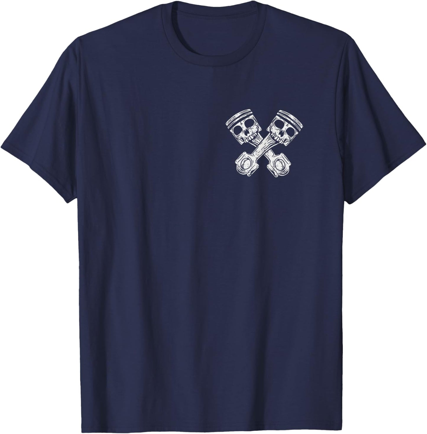 Skull Piston Tuner Car Mechanic Car T-Shirt - T-Shirt | Navy