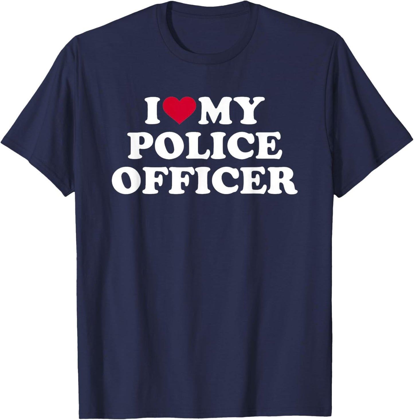 I Love My Policeman T-Shirt - T-Shirt | Navy