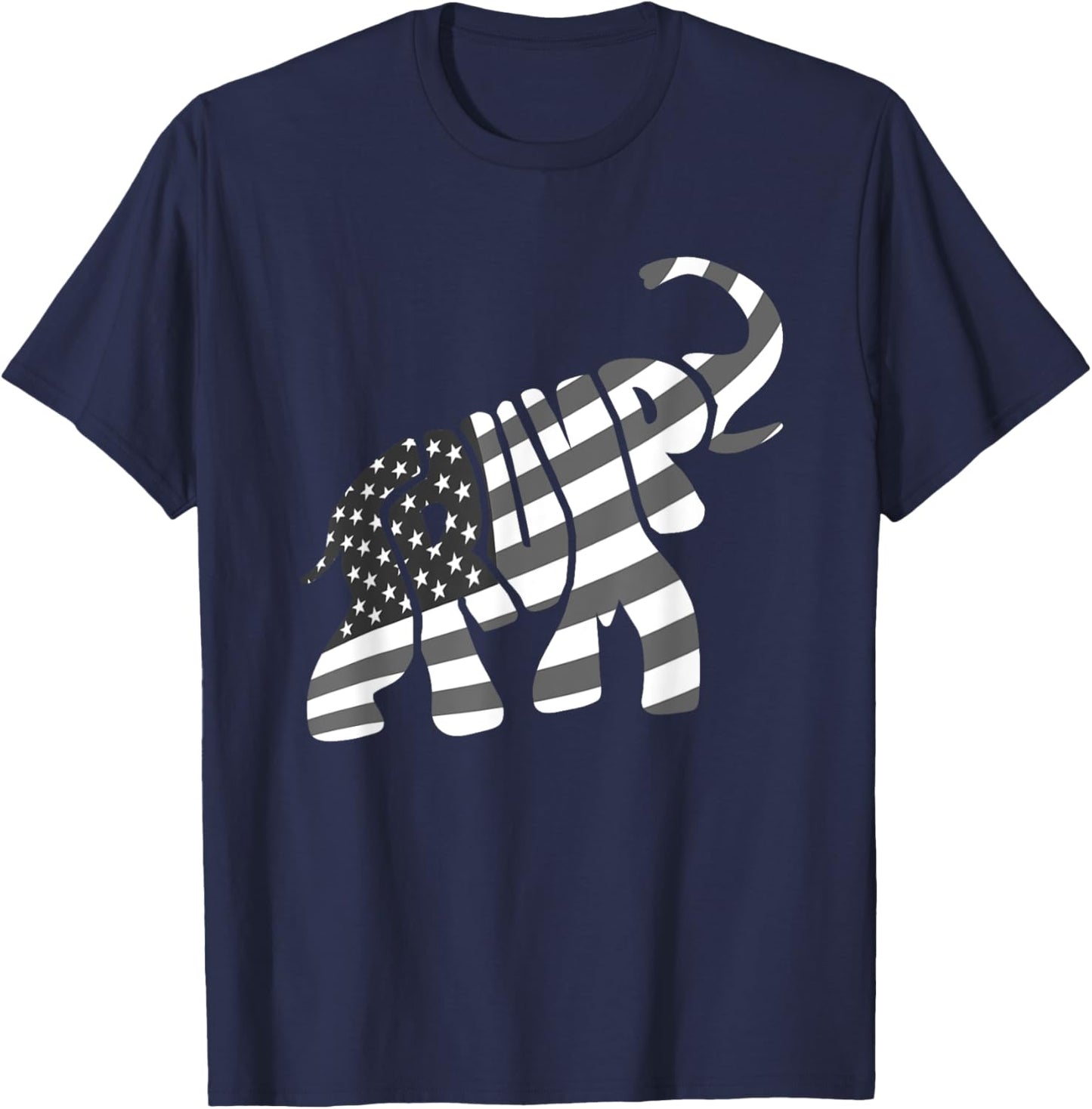 Cute Trump Gift | Proud American Flag Elephant Women T-Shirt - T-Shirt | Navy