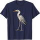 Poly Heron Wildlife Bird Birdwatcher T-Shirt - T-Shirt | Navy