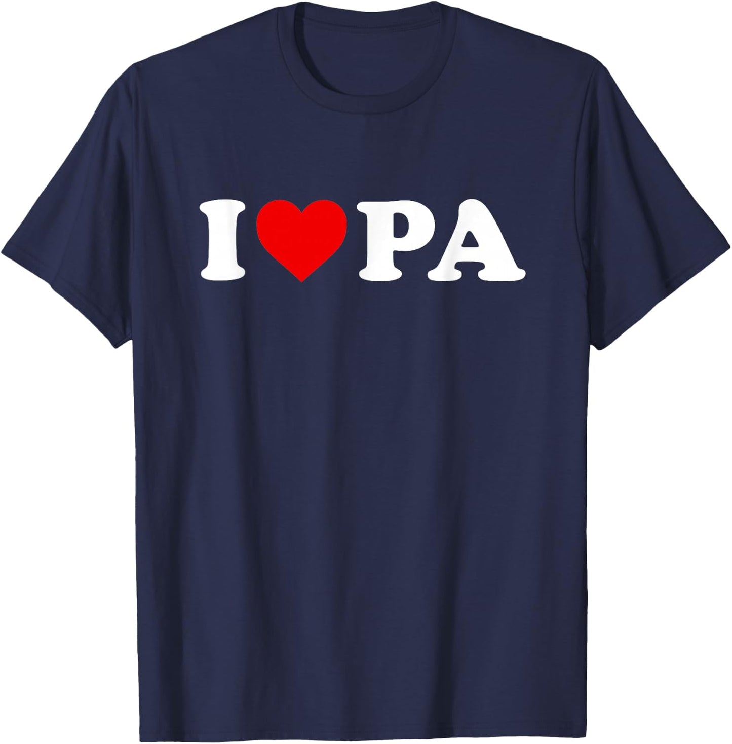 I Love PA Heart Pennsylvania T-Shirt - T-Shirt | Navy
