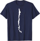 Chile map T-Shirt - T-Shirt | Navy