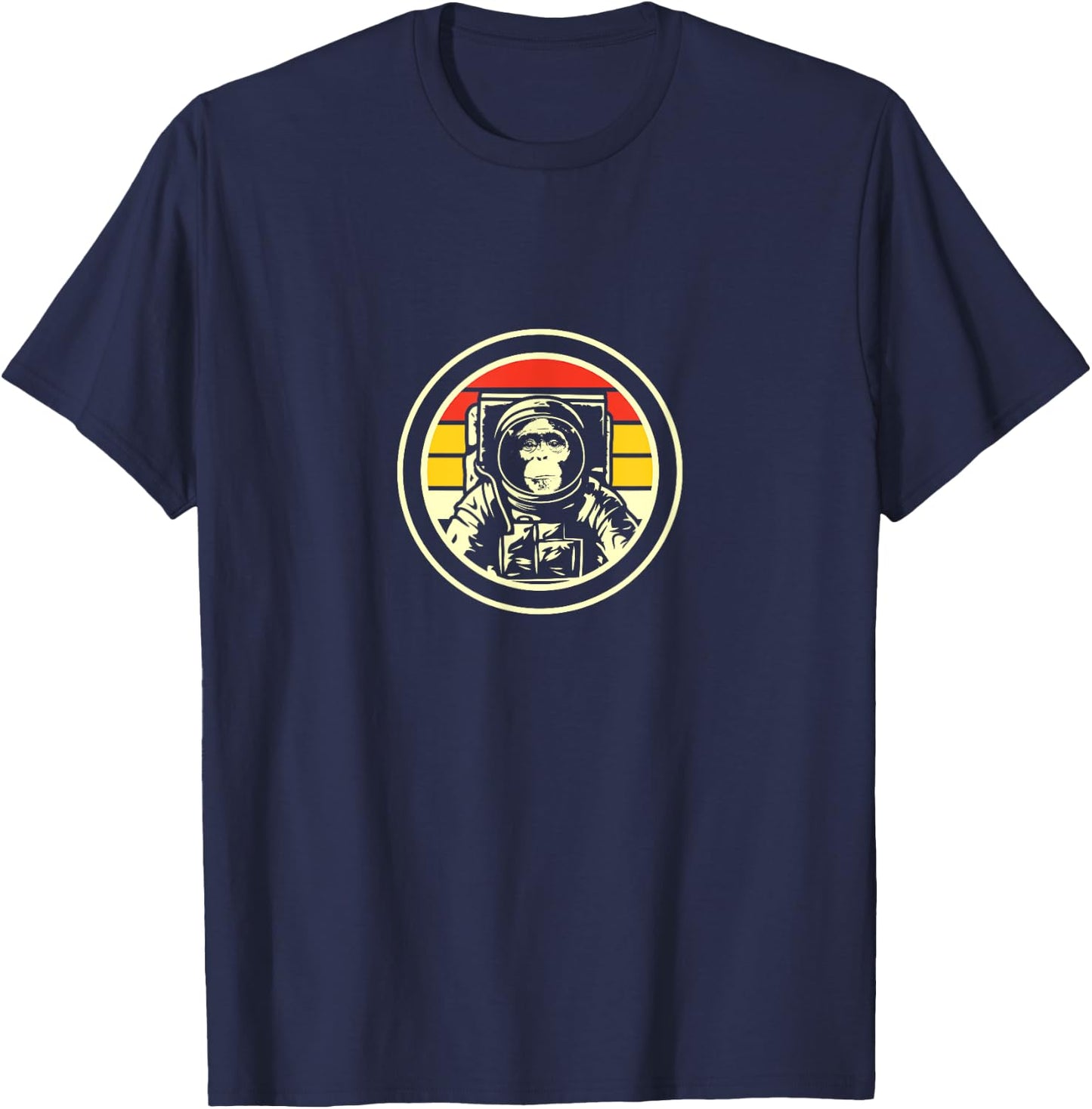 Retro Astronaut Space Monkey T-Shirt - T-Shirt | Navy