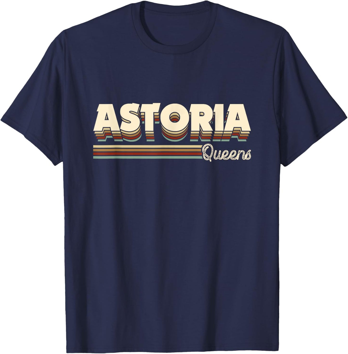Retro Astoria Queens NY New York Gifts Men Women Kids T-Shirt - T-Shirt | Navy