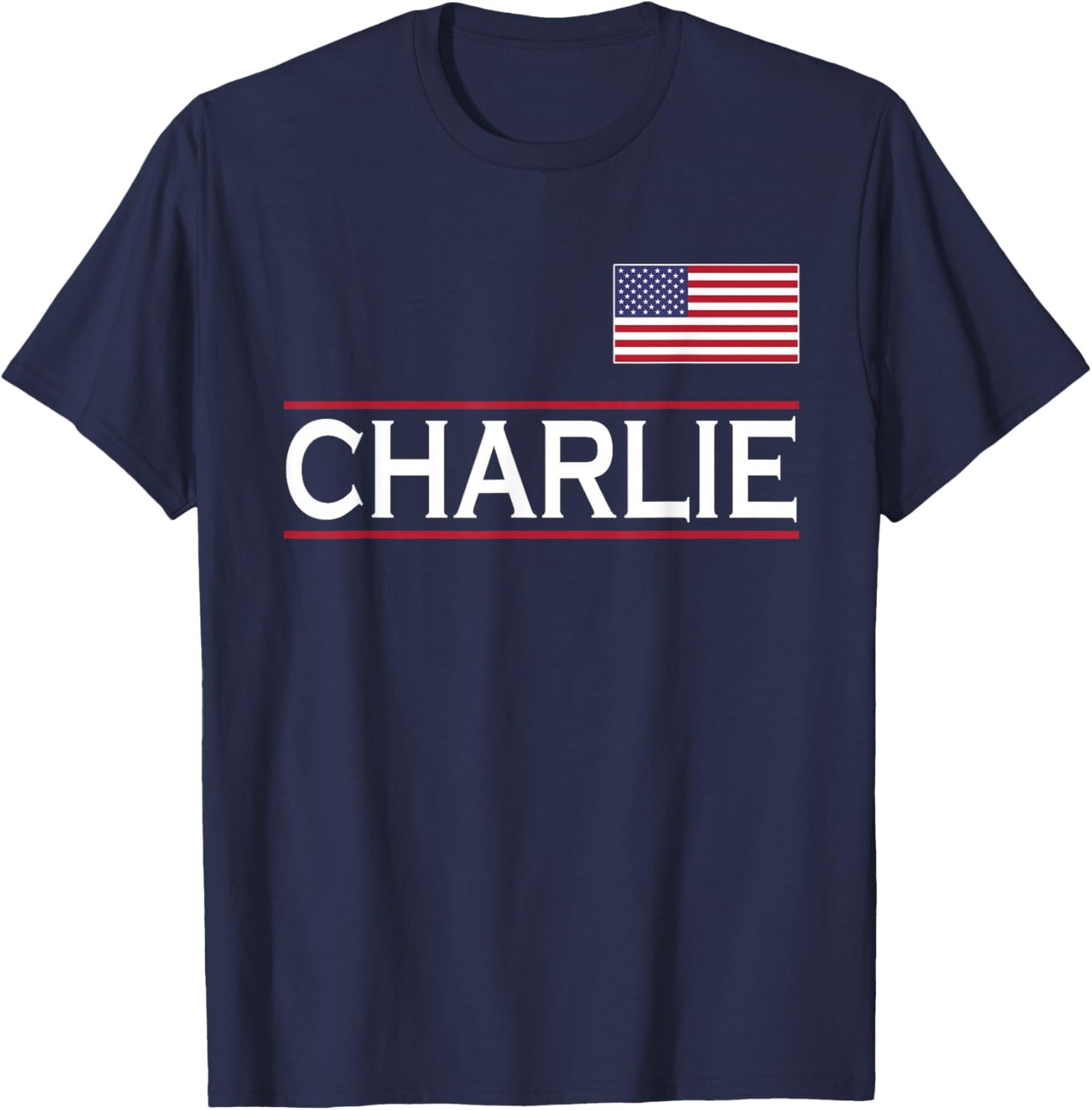Charlie Personalized Name Funny Birthday Gift T-Shirt - T-Shirt | Navy