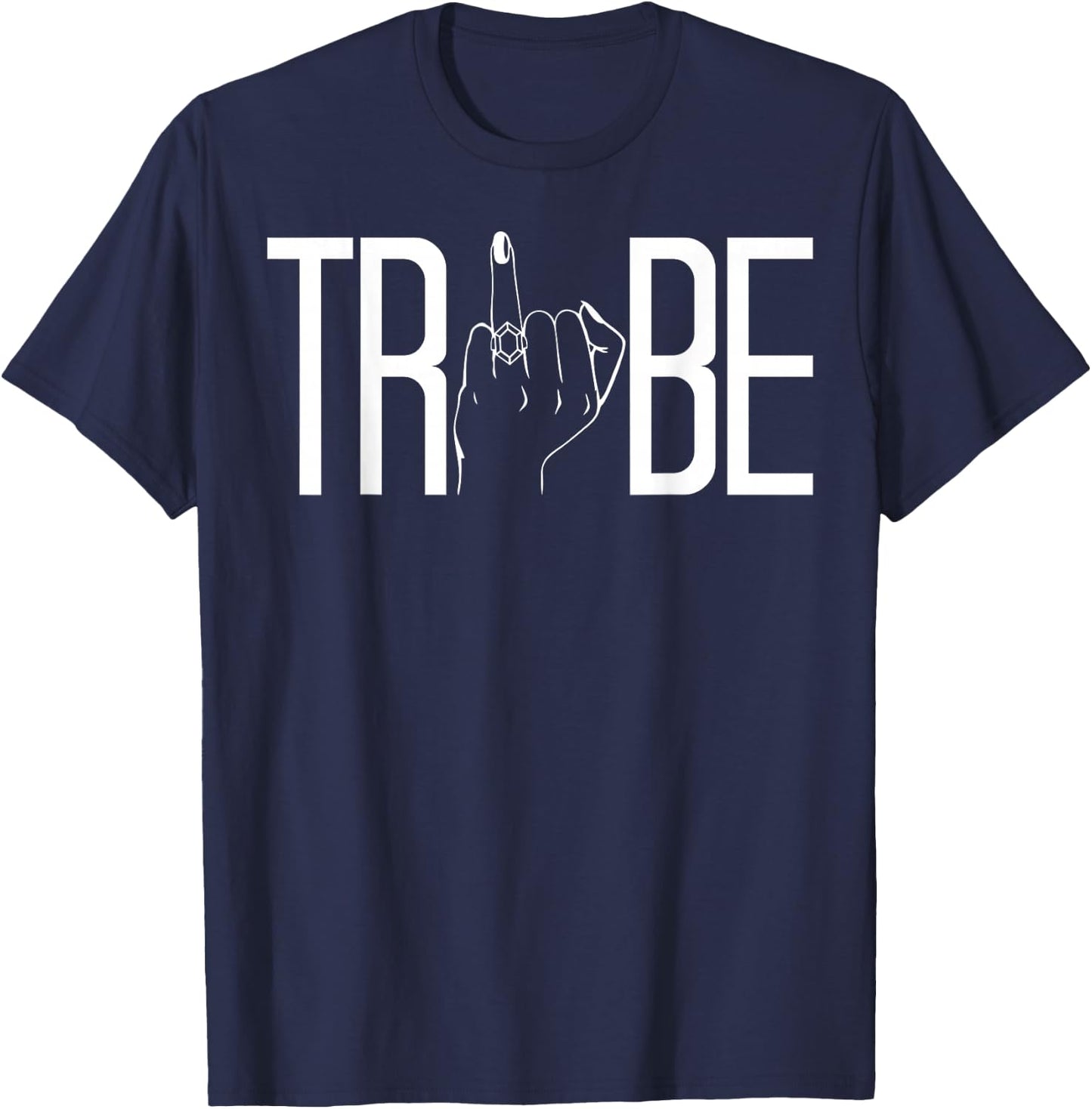 Tribe Ring Finger Wedding Bridal Bachelorette Party Matching T-Shirt - T-Shirt | Navy