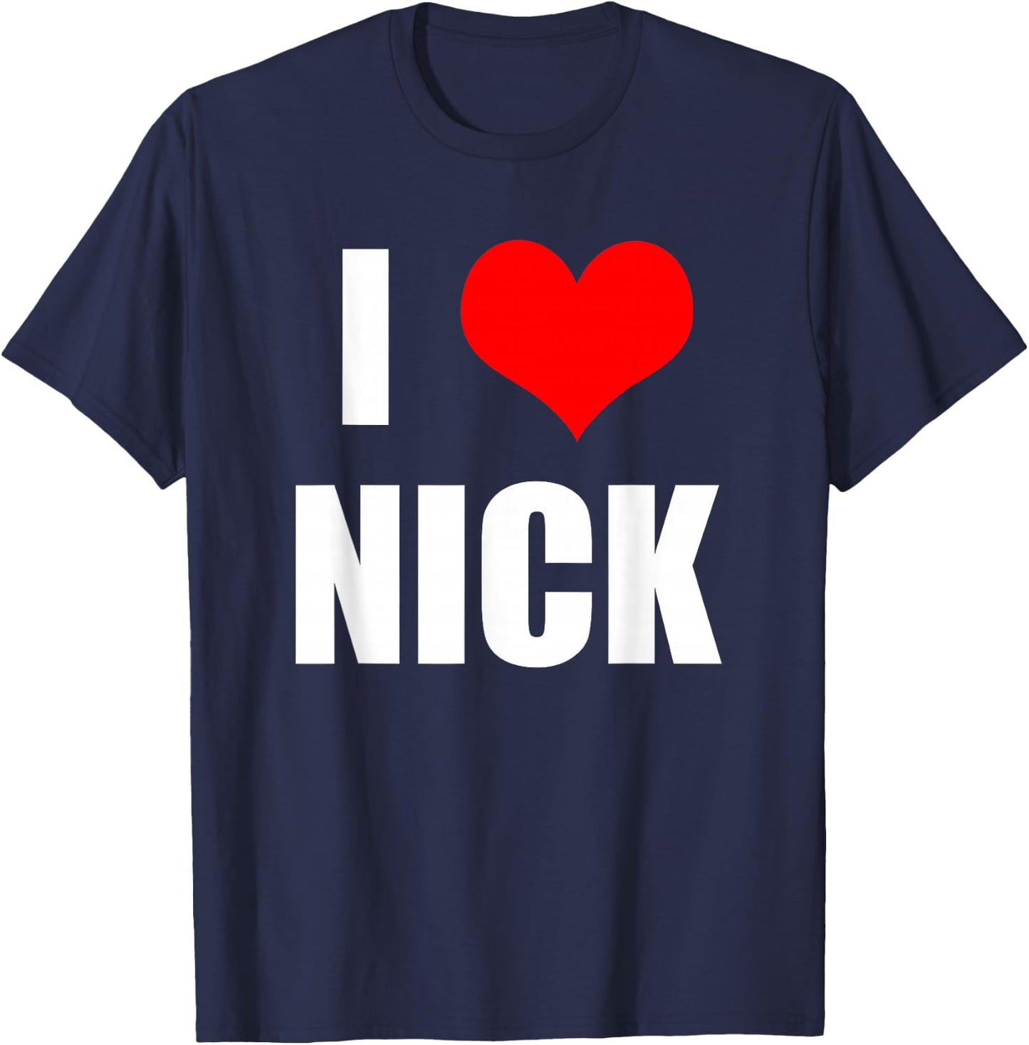 I Love Nick - Heart T-Shirt - T-Shirt | Navy