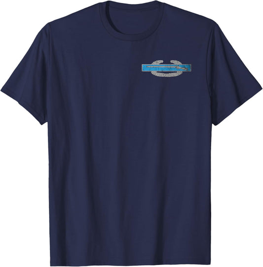 CIB Combat Infantry Badge Vintage Full Color Army T-Shirt - T-Shirt | Navy