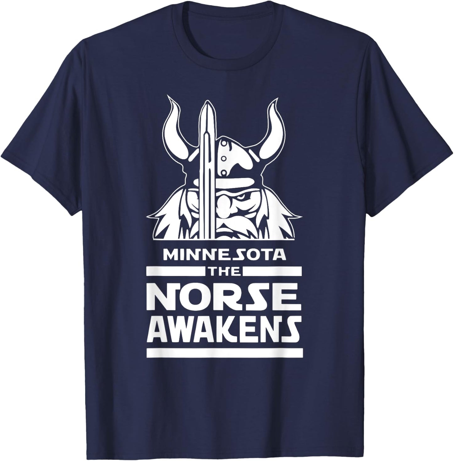 Tout Wear Minnesota: Minnesota Norse Viking - Black, Small - -Adults, Kids - Short Sleeve - - Classic Fit - Polyester 100% - Scandinavian Culture T-Shirt - T-Shirt | Navy