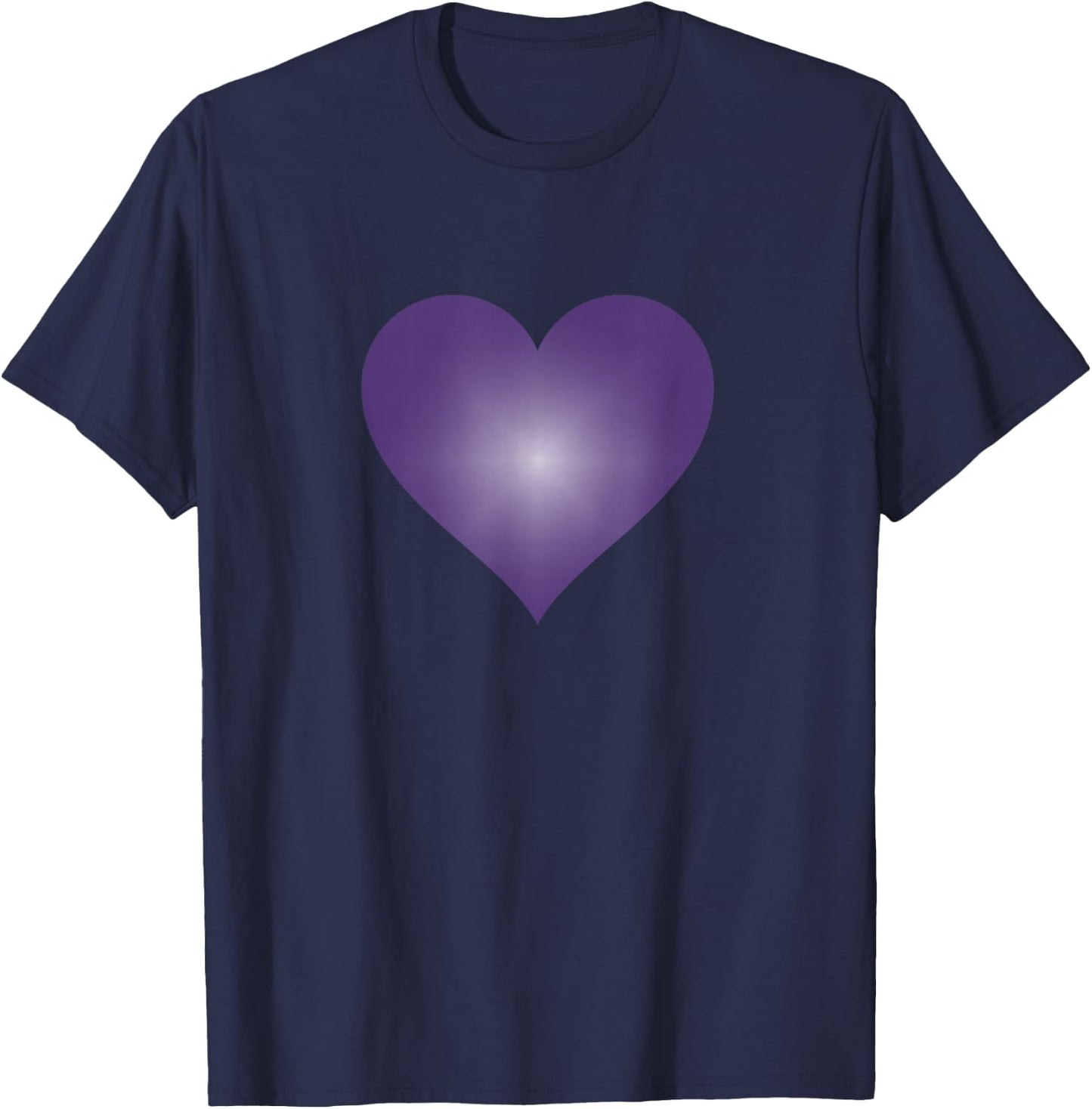 I Love You Purple Heart Valentine's Day Emoticon T Shirt T-Shirt - T-Shirt | Navy