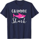Grammie Shark Grandma Grandmother Pink Shark Graphic T-Shirt - T-Shirt | Navy