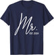 Mr. Est. 2024 Just Married Wedding Hubby Mr & Mrs Couple Men T-Shirt - T-Shirt | Navy