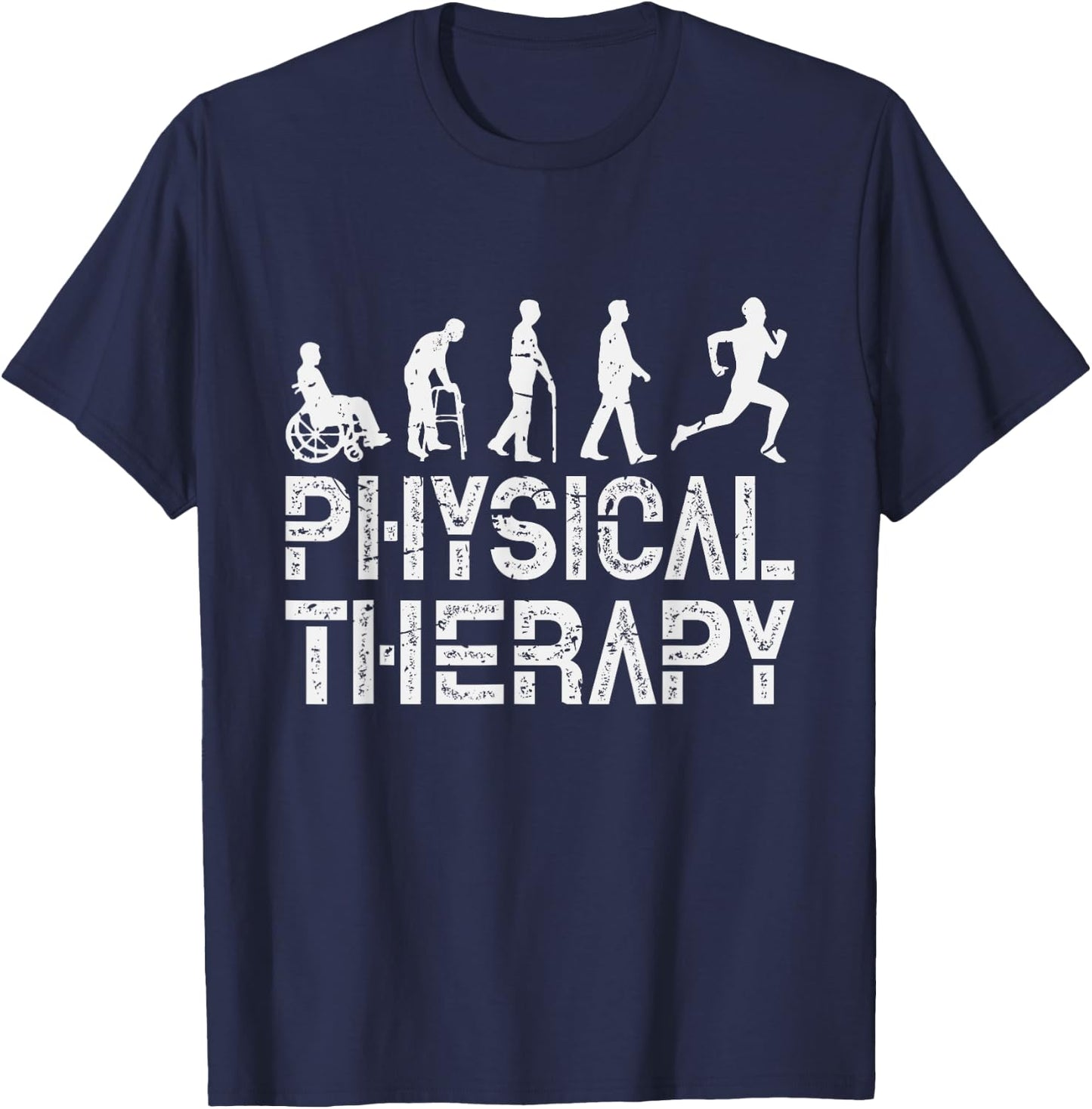 Evolution Of Physical Therapy PT Gift T-Shirt - T-Shirt | Navy