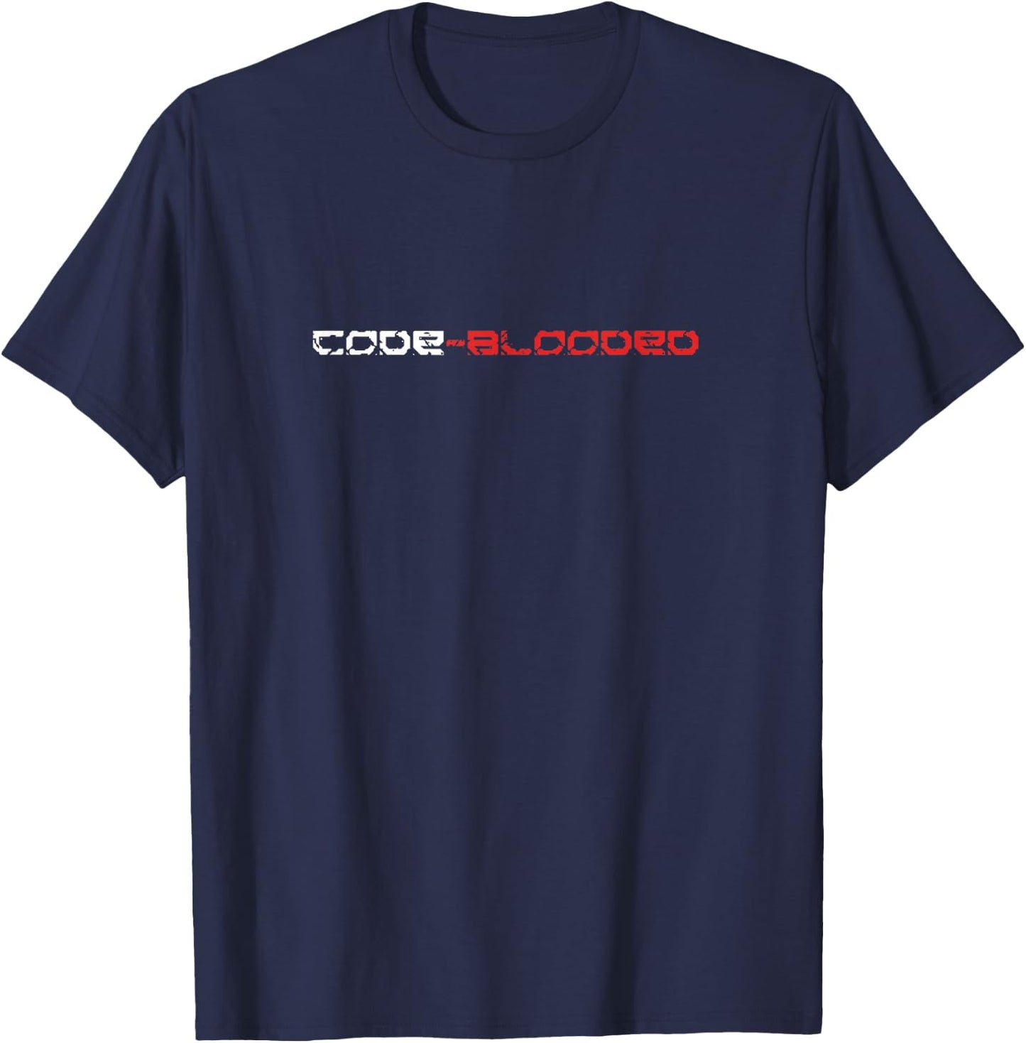 Code Blooded Computer Programer Developer T Shirt T-Shirt - T-Shirt | Navy